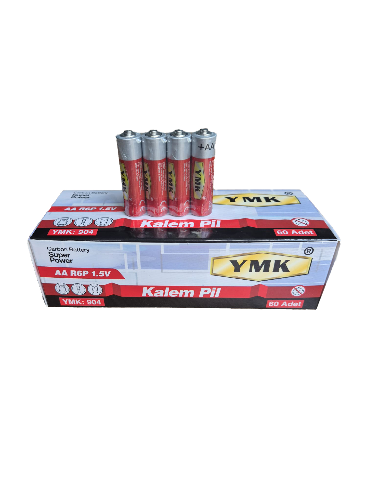 YMK KALEM PİL AA-CARBON R6P 1,5 V
